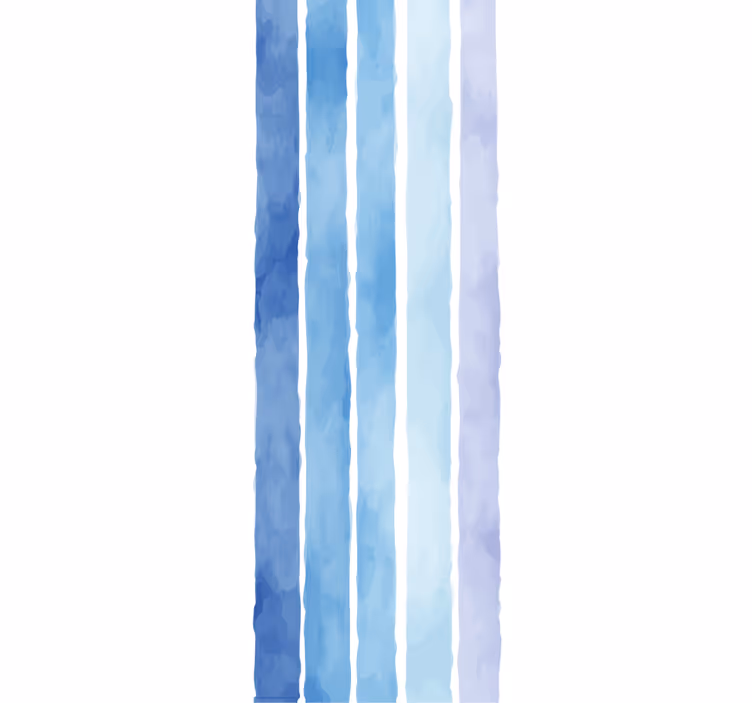 Modern roller blind blue watercolor lines pattern - TenStickers