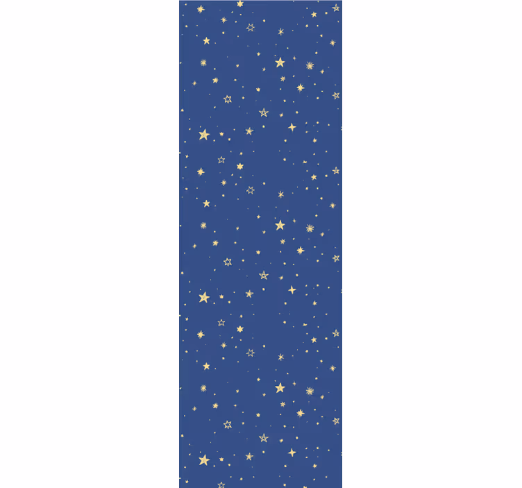 Modern roller blind golden stars on blue background - TenStickers