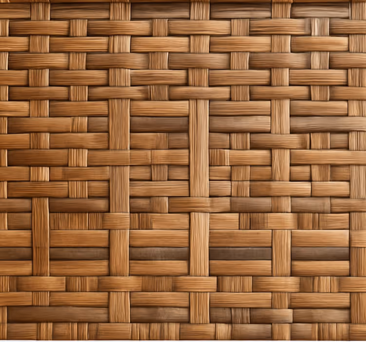 Textured roller blind rustic dark willow weave - TenStickers