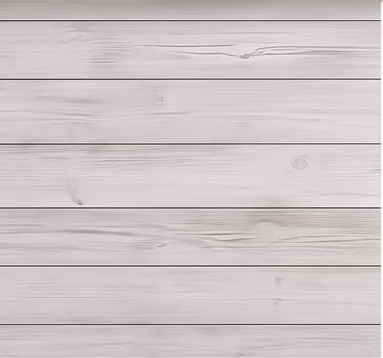 Textured roller blind in horizontal white-washed timber - TenStickers