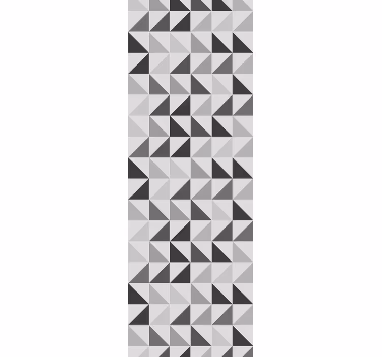 Grey roller blind with geometric triangles design - TenStickers