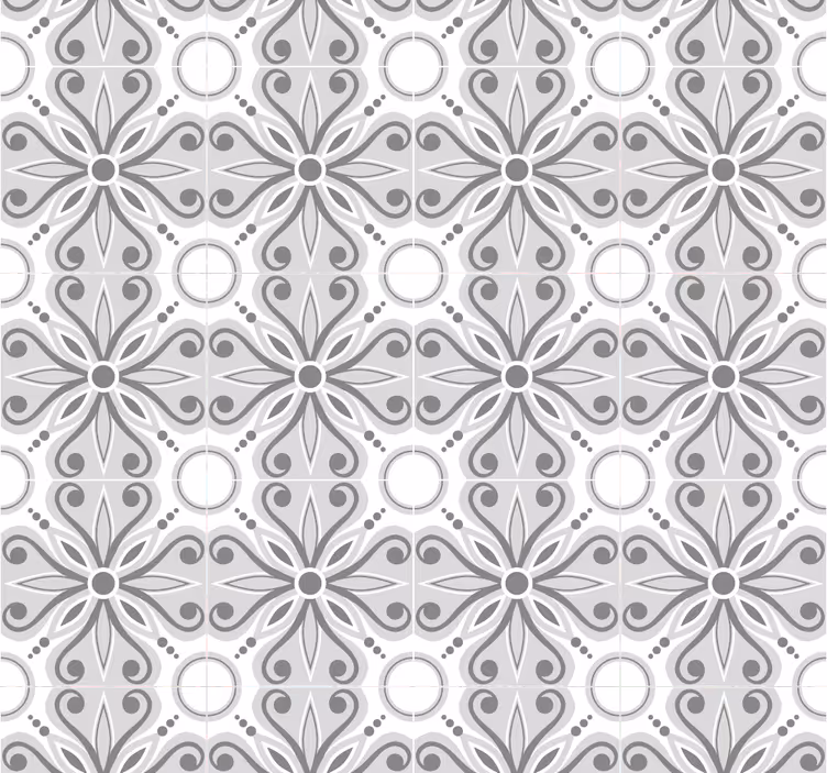 Grey roller blind in moroccan style - TenStickers