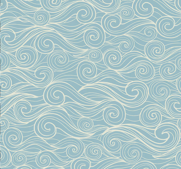Bathroom roller blind ocean waves - TenStickers