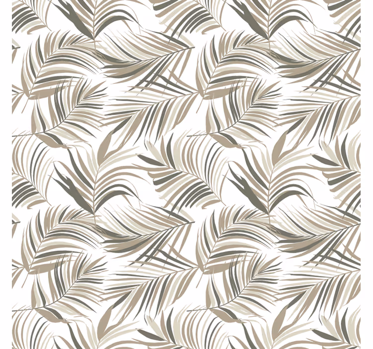 Grey roller blind with elegant leaf patterns - TenStickers
