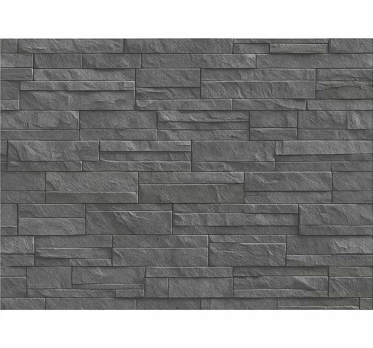 Grey roller blind charcoal ledge stone - TenStickers