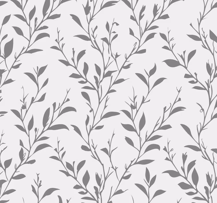 Grey roller blind with olive leaves pattern - TenStickers