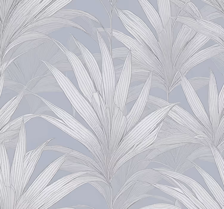 Grey roller blind with palm leaves design - TenStickers