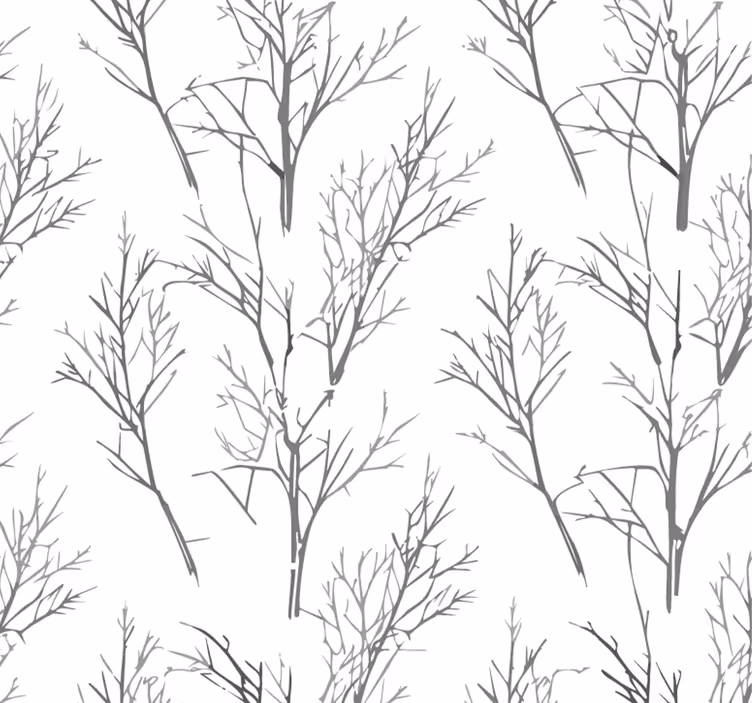 Grey roller blind with delicate branches - TenStickers