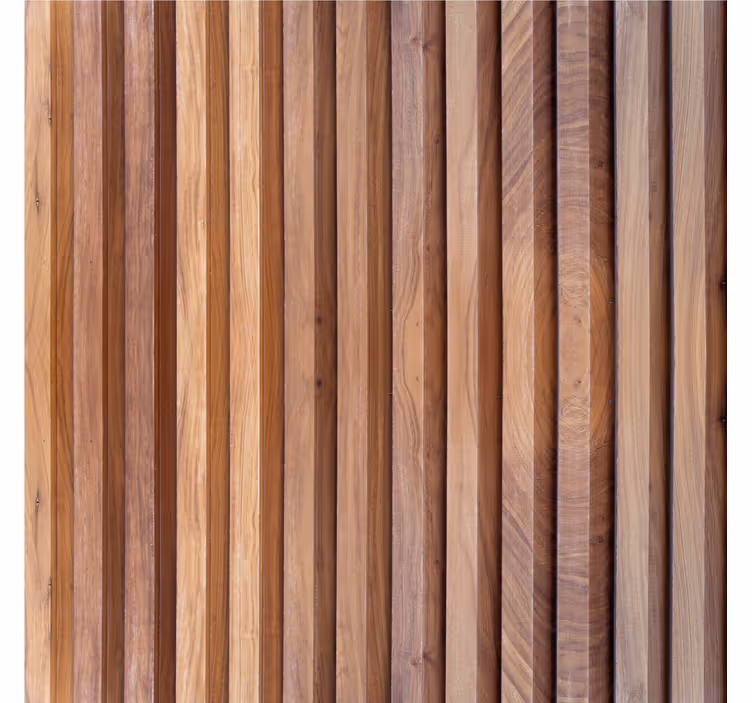 Beige roller blind with vertical wooden slats - TenStickers
