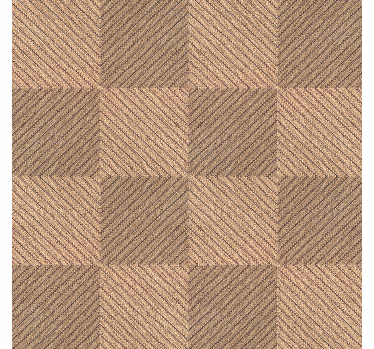 Beige roller blind jute squares brown pattern - TenStickers