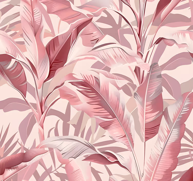 Pink roller blind rainforest - TenStickers