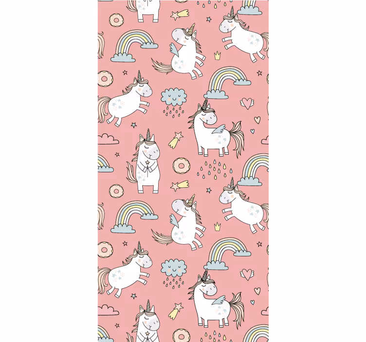 Pink roller blind magical unicorn joy - TenStickers