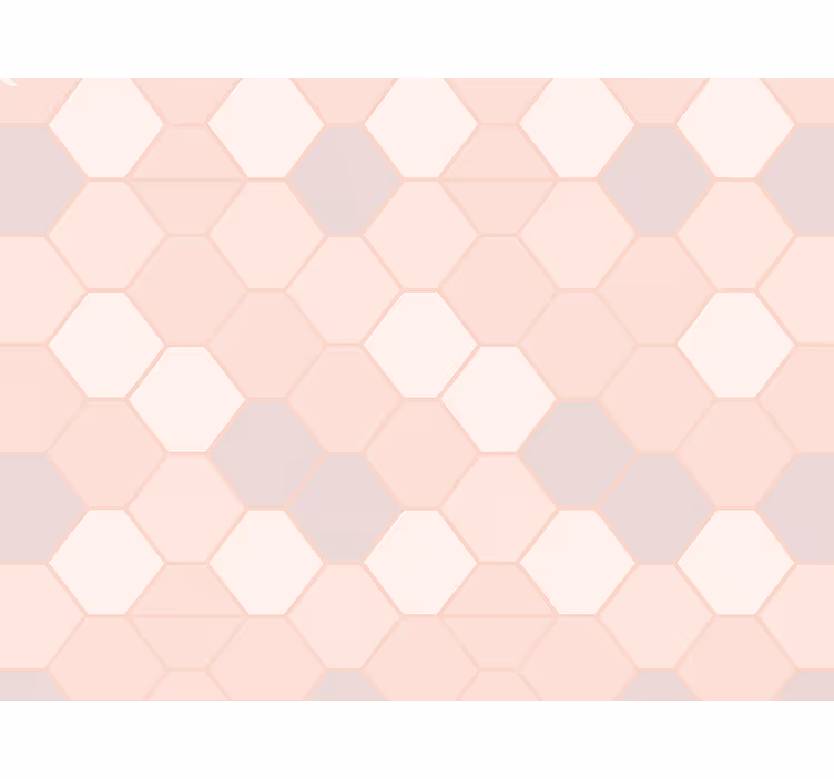 Pink roller blind with modern abstract pink shapes - TenStickers