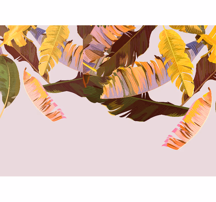 Kitchen roller blind exotic banana leaves - TenStickers