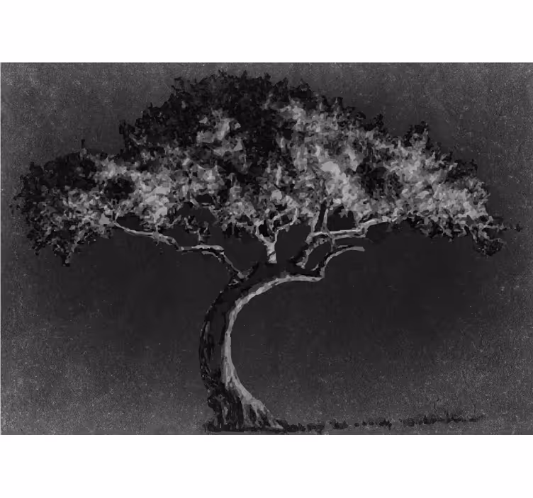 Kitchen roller blind in scandinavian willow tree design - TenStickers