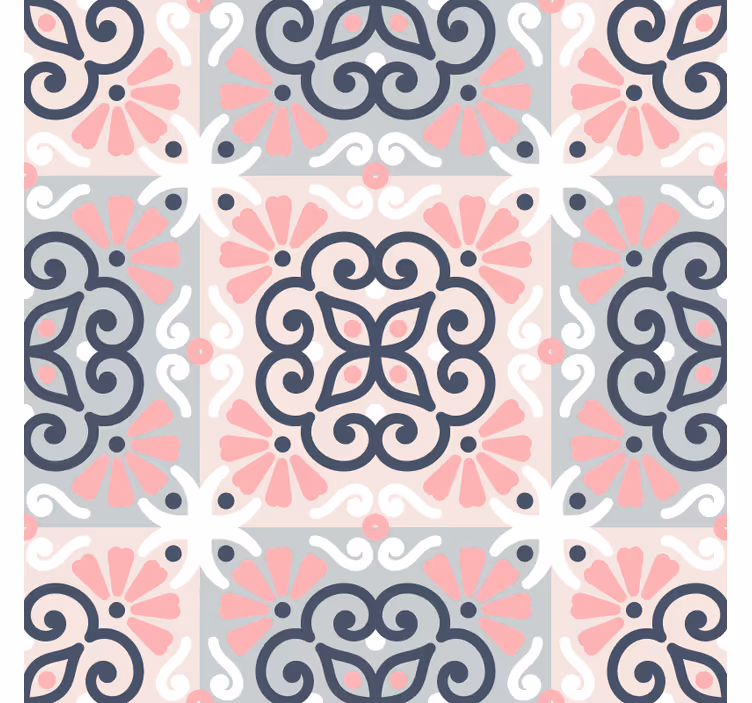 Kitchen roller blind in mandala tile design - TenStickers