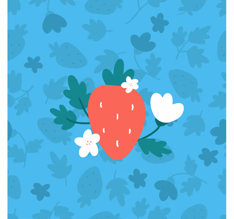 Kitchen roller blind with colorful fruits and flowers - TenStickers