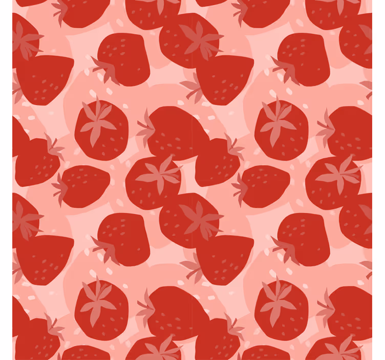 Kitchen roller blind with abstract seamless red strawberries - TenStickers