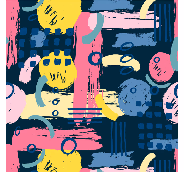 Living room roller blind in colorful abstract design - TenStickers