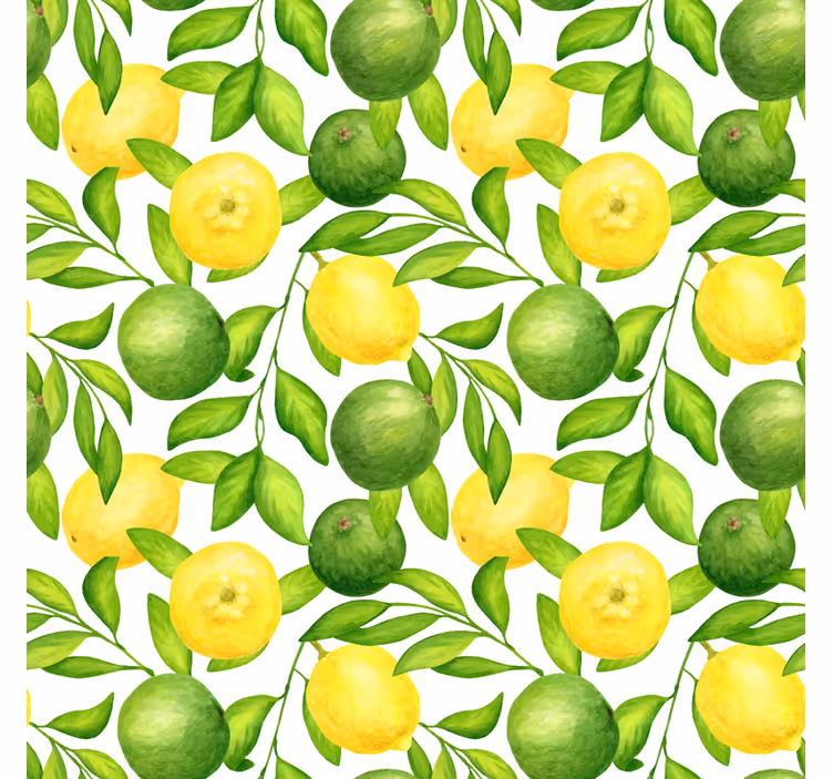 Living room roller blind lemons and limes - TenStickers