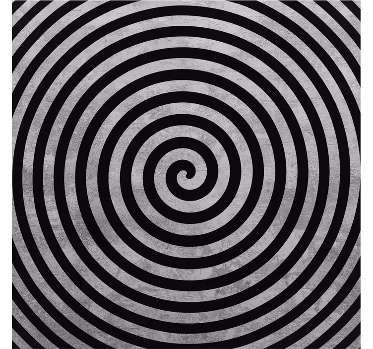 Living room roller blind in black and white swirl - TenStickers
