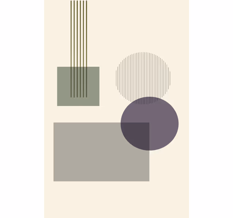 Living room roller blind soft geometric shapes - TenStickers