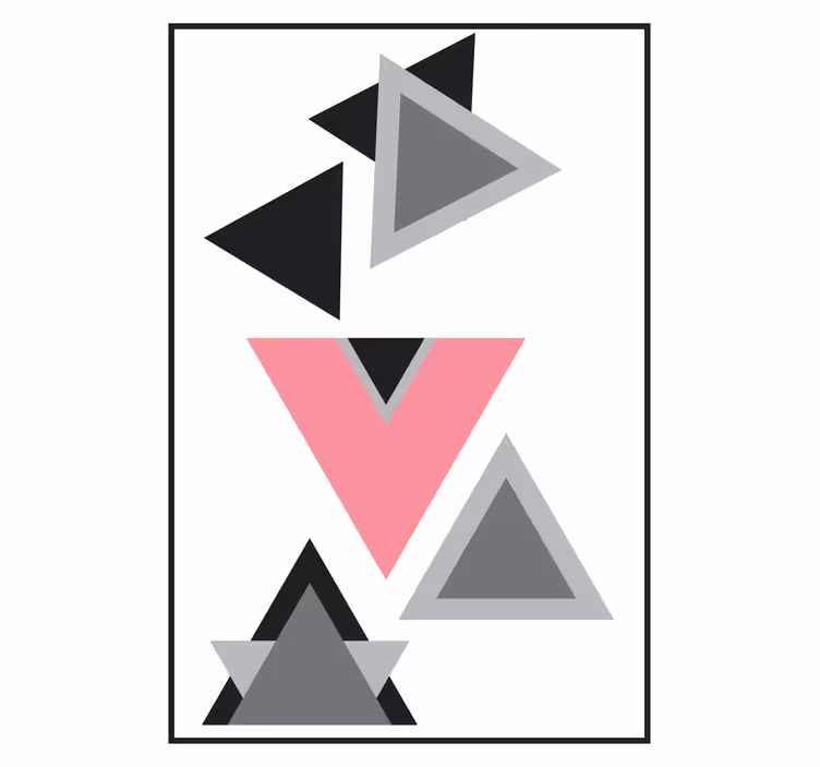 Living room roller blind with triangle abstract design - TenStickers