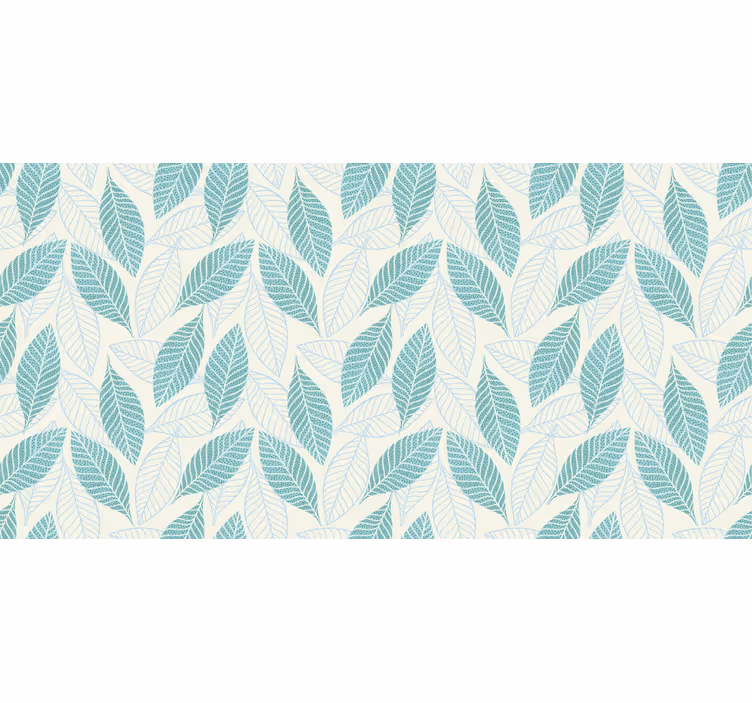 Living room roller blind with abstract leaf design - TenStickers