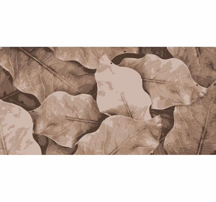 Beige dried leaves living room roller blind - TenStickers