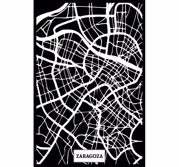 Living room roller blind zaragoza topographic map - TenStickers