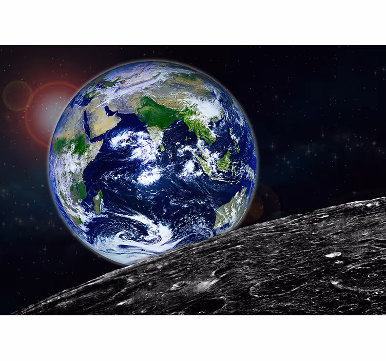 Black roller blind with a cosmic view - TenStickers