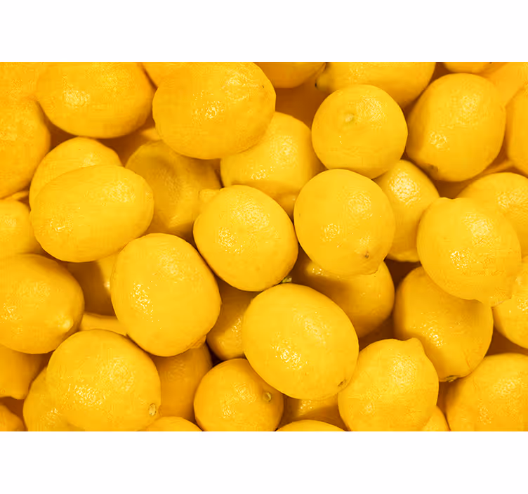 Yellow roller blind with lemons - TenStickers