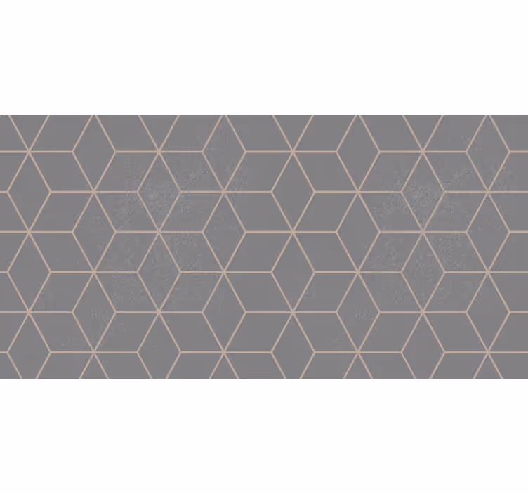 Grey roller blind with geometric grey hexagon pattern - TenStickers