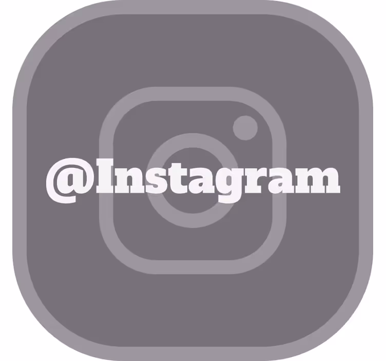 Grey roller blind your instagram - TenStickers