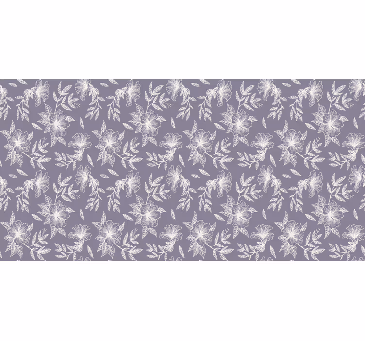 Purple roller blind lilac floral design - TenStickers