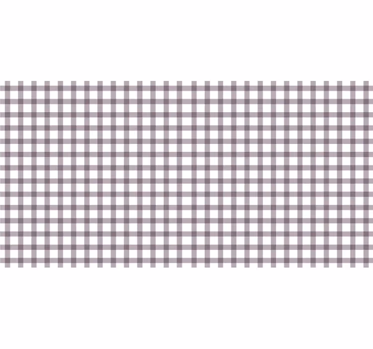 Purple roller blind lilac gingham pattern - TenStickers