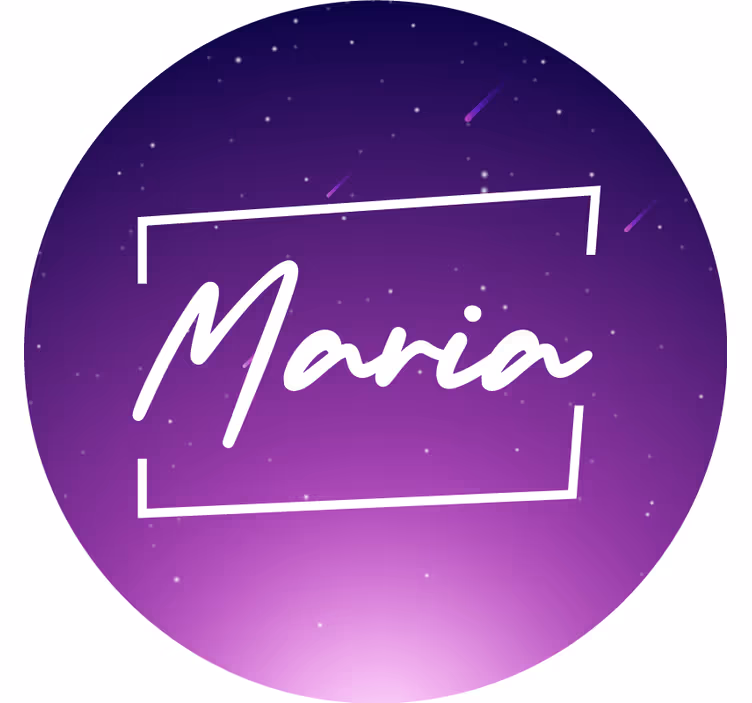 Purple roller blind purple galaxy with name - TenStickers