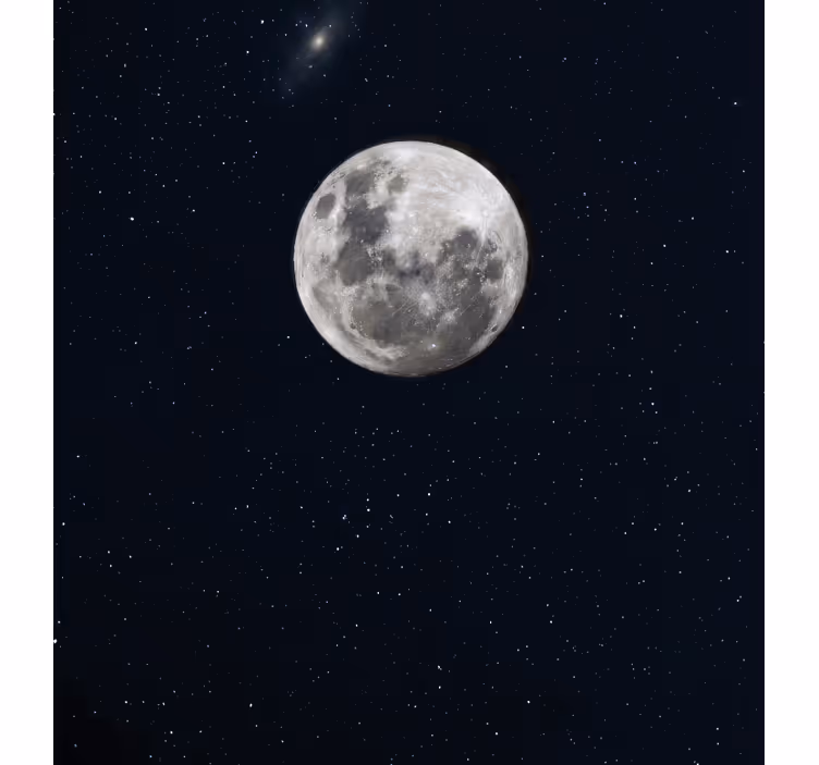 Living room roller blind grey moon in outer space - TenStickers