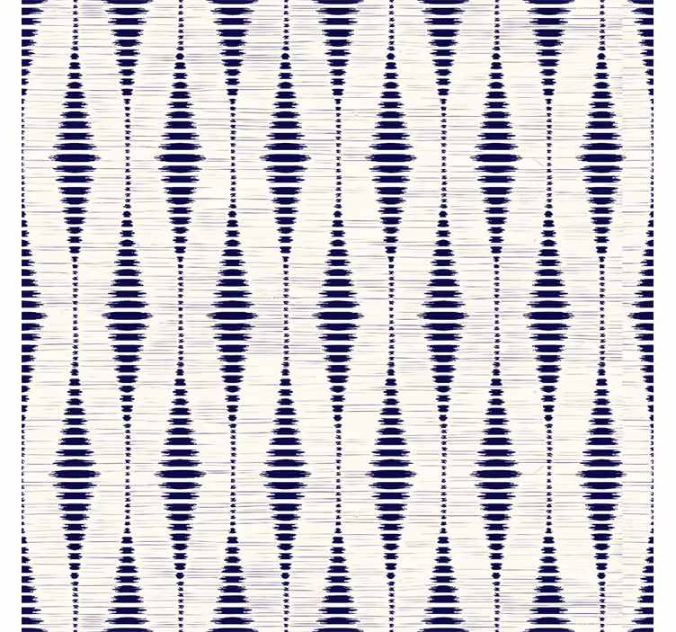 Blue roller blind in navy blue rabaul ikat pattern - TenStickers