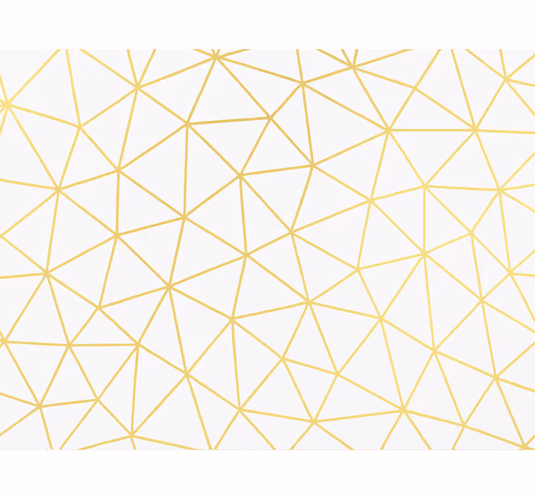 Modern roller blind golden geometric prism mosaic - TenStickers