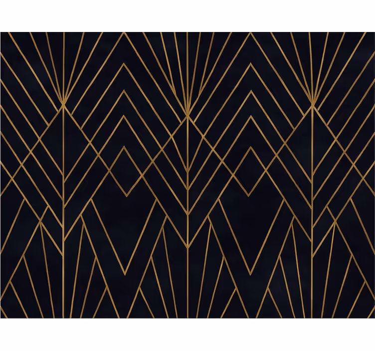 Modern roller blind with elegant gold designs - TenStickers