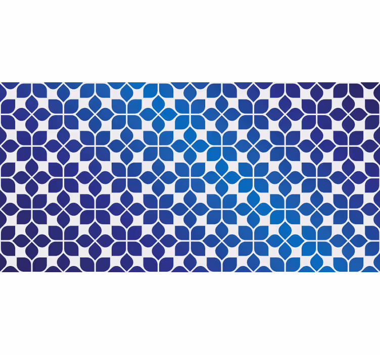 Blue roller blind with blue flowers design - TenStickers
