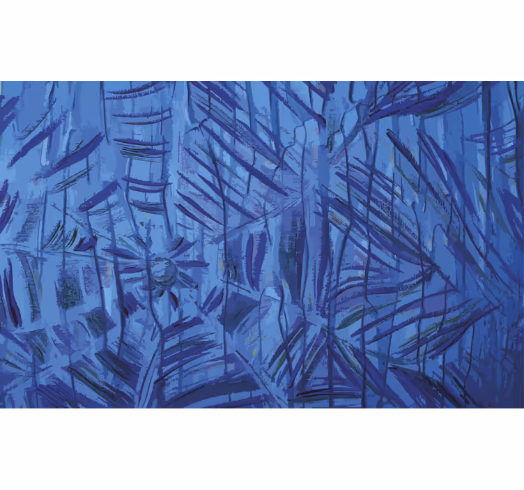 Blue roller blind in blue ink spider web design - TenStickers