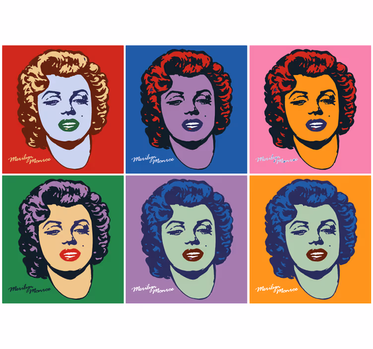 Living room roller blind pop art marilyn monroe - TenStickers