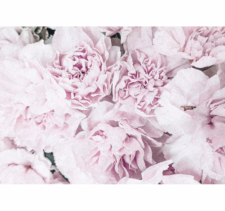 Living room roller blind elegant pink peony design - TenStickers