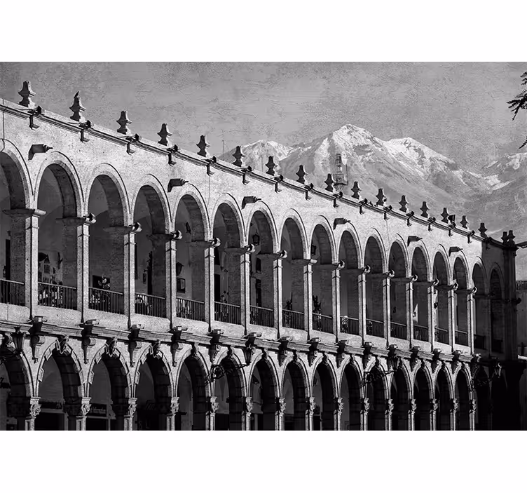 Living room roller blind historical arequipa - TenStickers