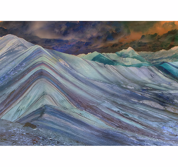 Living room roller blind in colorful sand vinicunca - TenStickers