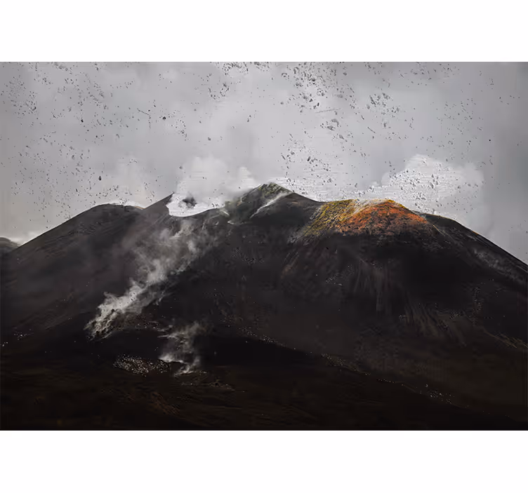 Living room roller blind foggy etna landscape - TenStickers