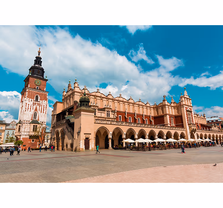 Living room roller blind main square in krakow - TenStickers