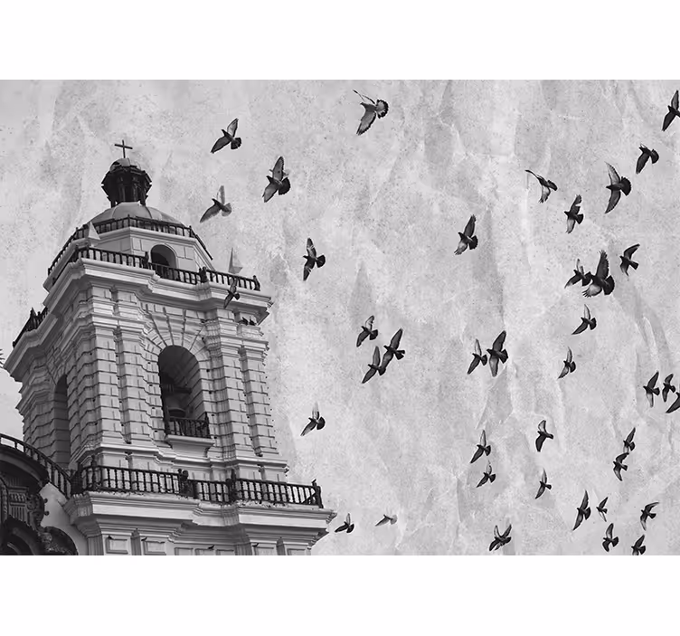 Living room roller blind historic center of lima - TenStickers